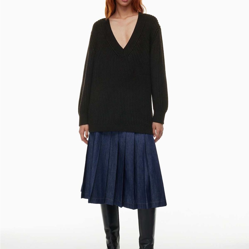 Babaton for Aritiza Roger Sweater Oversize V-neck 100% Merino Wool Women’s XXS